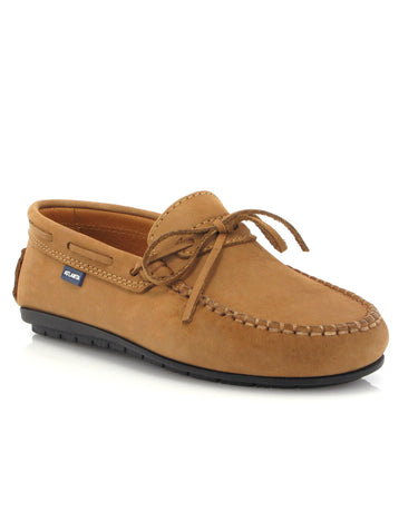 Laces Moccasins in Nubuck Leather - Tabaco - Atlanta Mocassin