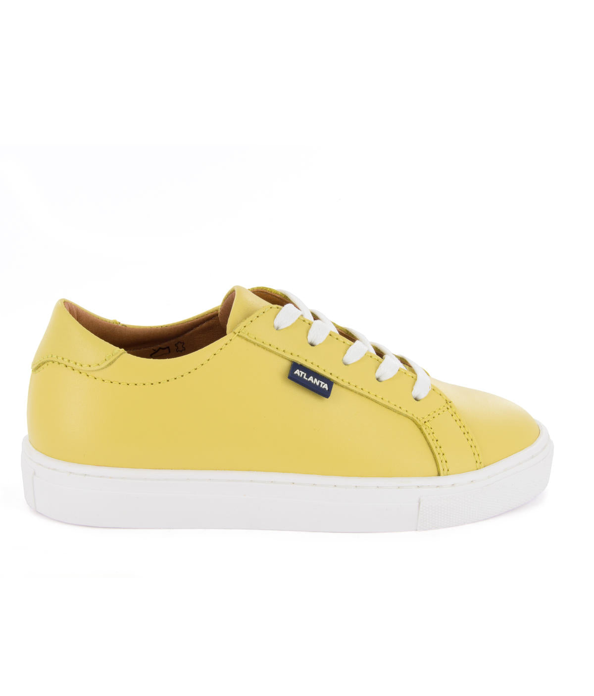 Laces Sneakers in Smooth Leather - Yellow Sun - Atlanta Mocassin