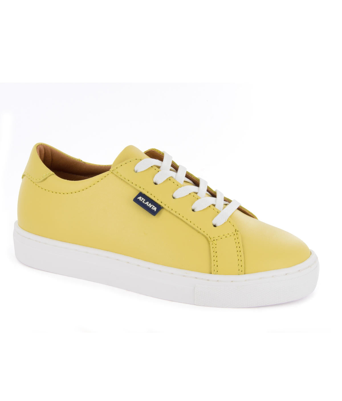 Laces Sneakers in Smooth Leather - Yellow Sun - Atlanta Mocassin