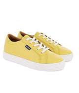 Laces Sneakers in Smooth Leather - Yellow Sun - Atlanta Mocassin